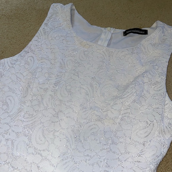 💍 *Bridal* Lacy White Dress - Fit & Flare - Super Cute! - Picture 5 of 6